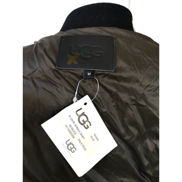 UGG GAVIN BOMBER PUFFER JACKET -INSULATED -OLIVE GREEN -MEN’S SIZE M -NWT - Picture 7 of 9